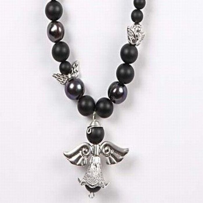 Ketting met engelen en agaat