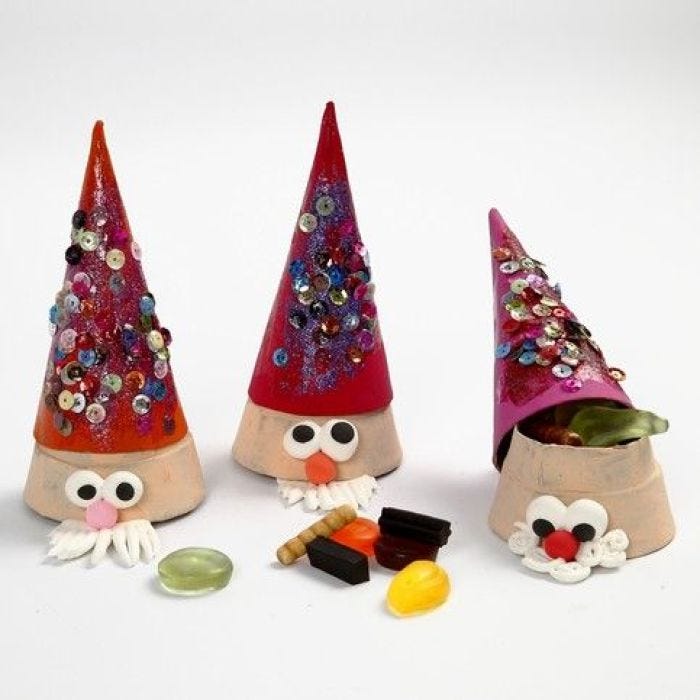 Tweedelige kegeldoos als kabouter