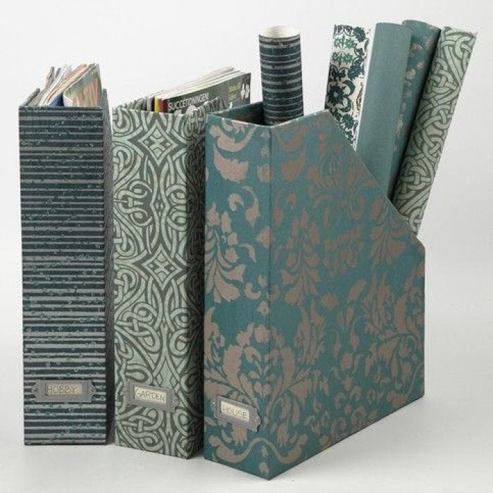 Tijdschriftenbox met handgemaakt papier
