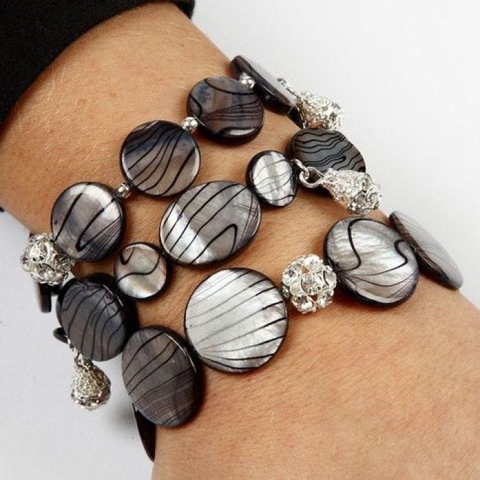 Armband met oester kralen