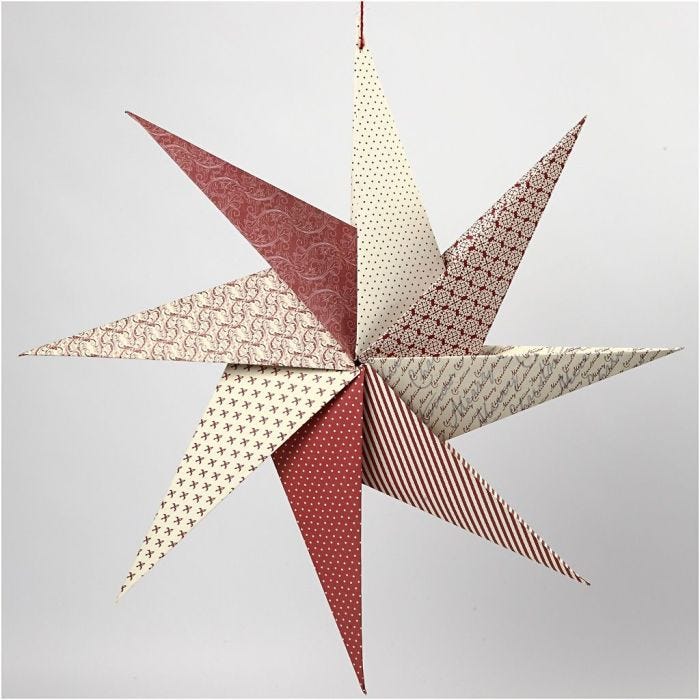 Origami ster van handgemaakt papier