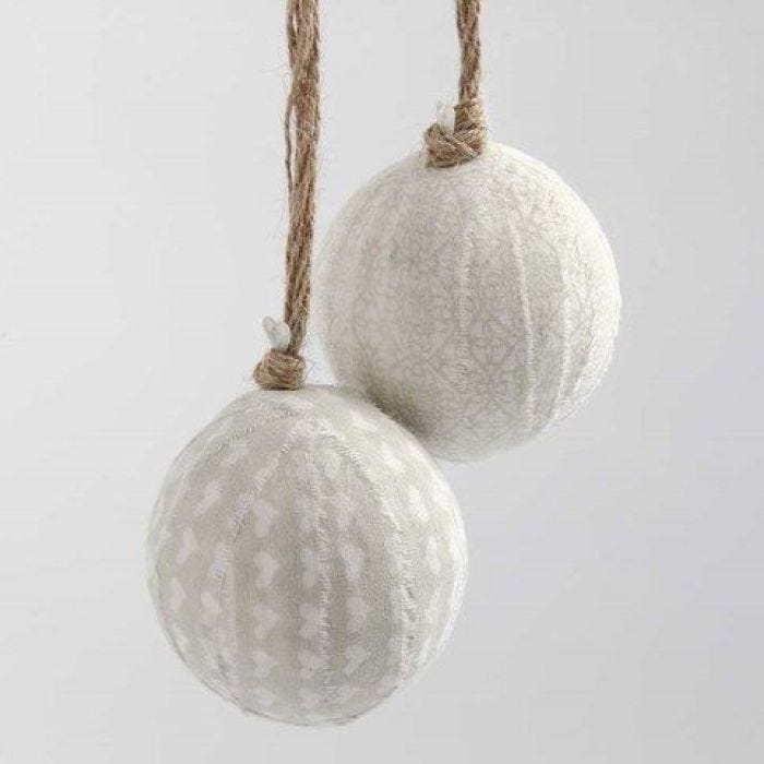 Kerstballen met Vivi Gade Design textiel