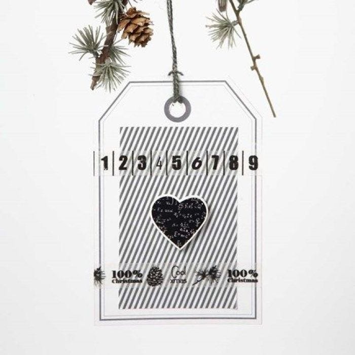 Een Manilla label met Paris design papier