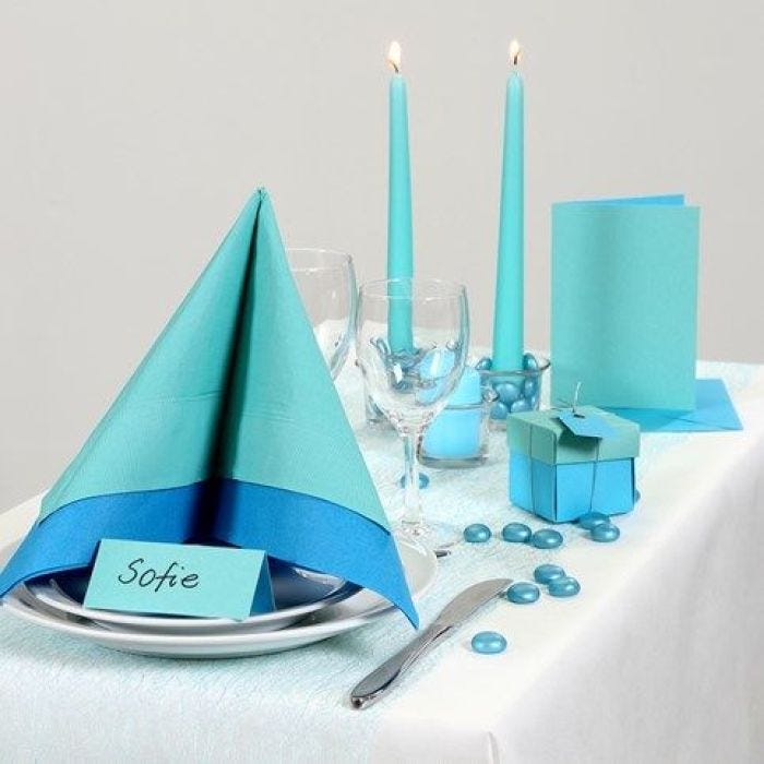 Party Inspiratie met turquoise tafeldecoraties