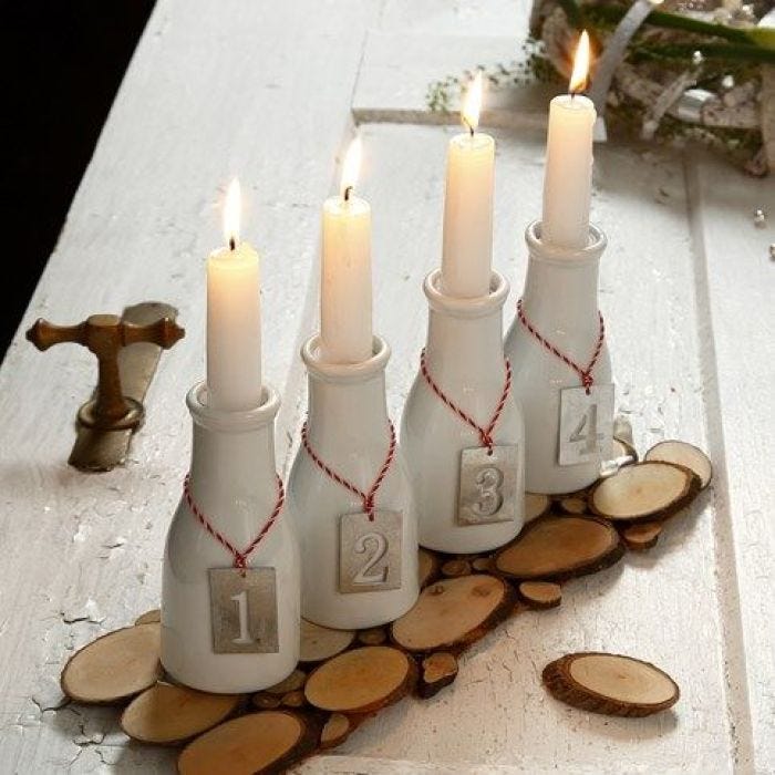 Kaarsen display voor advent