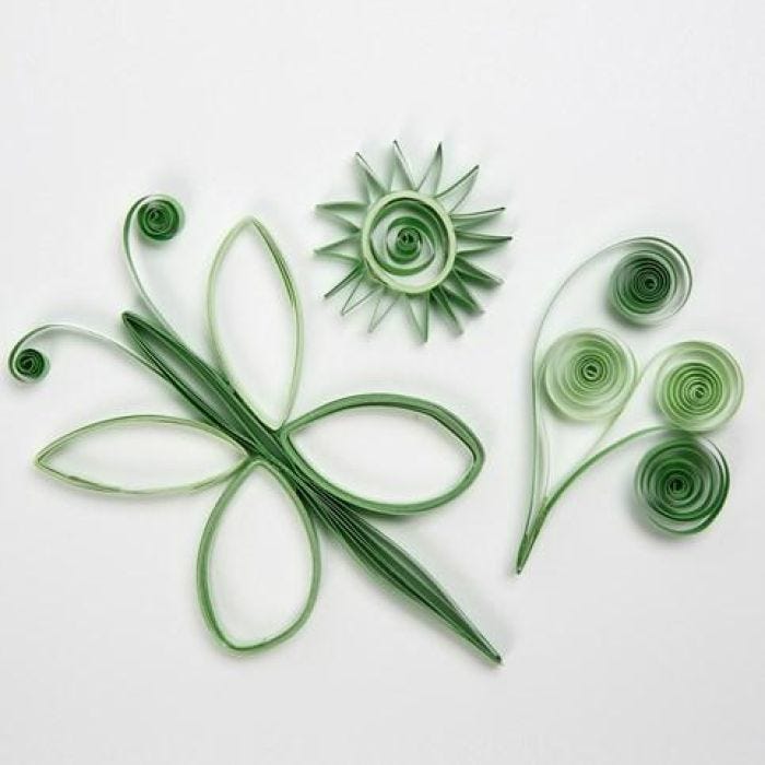 Quilling vlinders, bloemen en zon