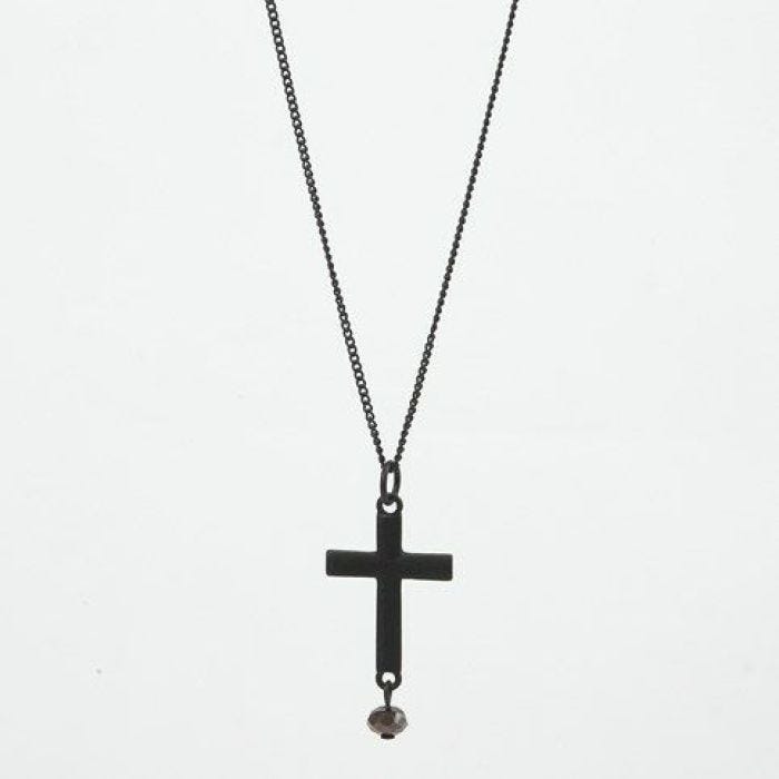 Lange zwarte ketting met hanger