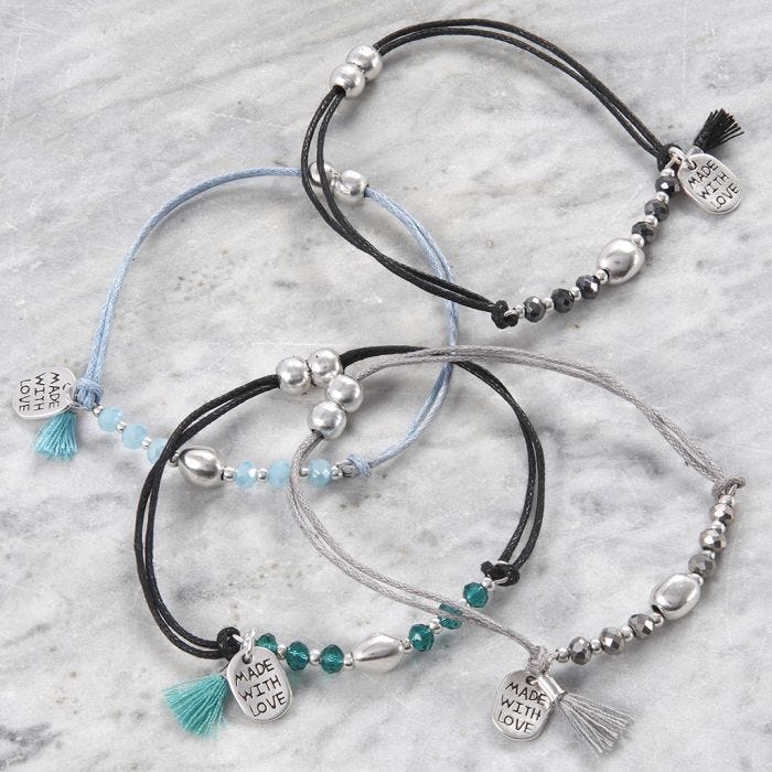 Armbanden met facetkralen