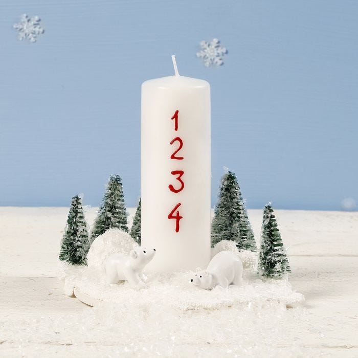 Kerstdecoratie voor advent met ijsberen 