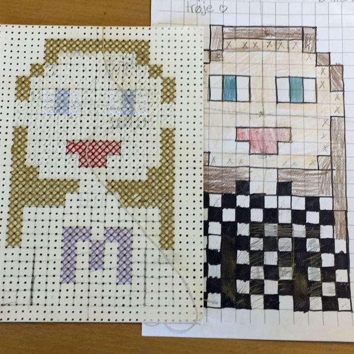 Pixel Art met kruissteken