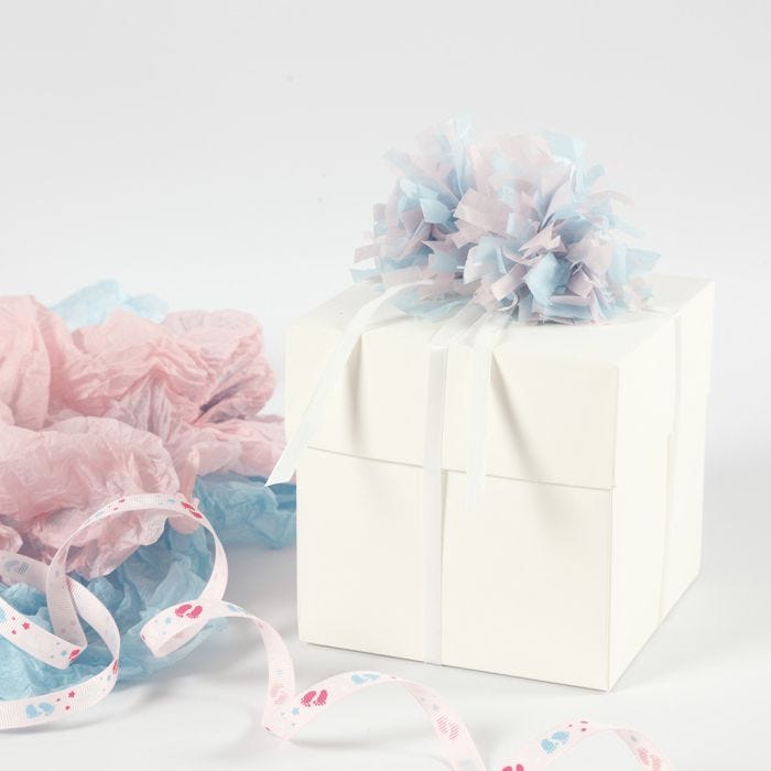 Een explosie box voor een babyshower