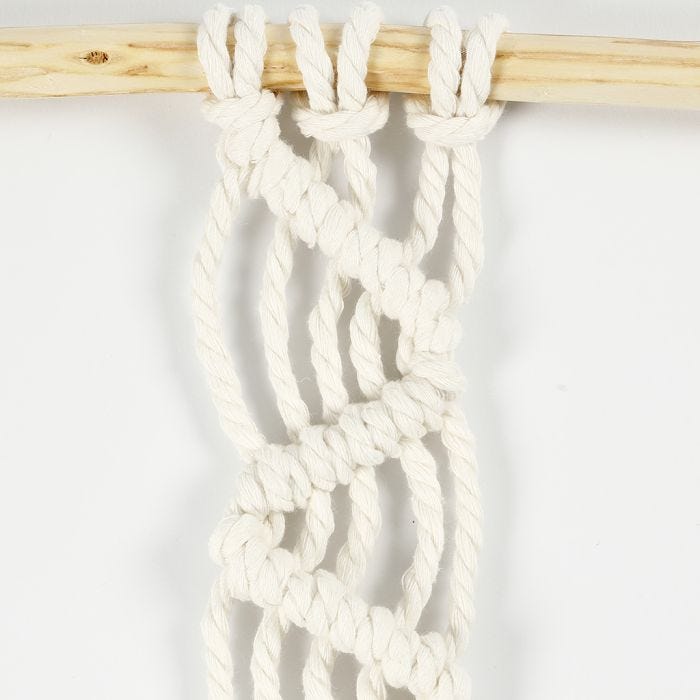 Zo maak je diagonale Gordonknopen (double half hitch knots) voor macramé