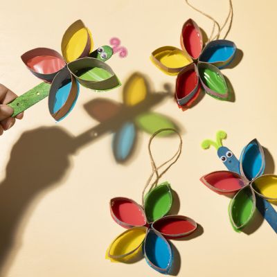 Vlinders en bloemen als zonnevangers