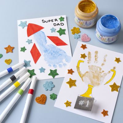 Persoonlijke foto met hand- en voetafdruk