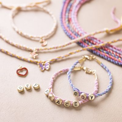 Starter hobbyset: Leer hoe u kumihimo armbanden en minisleutelhangers maakt