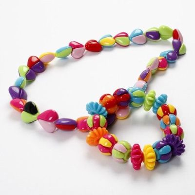 Armband en ketting met twee-delige kralen
