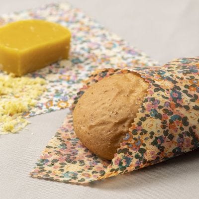 Herbruikbaar lunchpapier van patchwork stof