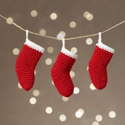 Gehaakte mini-kerstsok