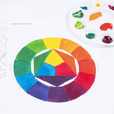 Kleuren mengen met de kleurcirkeltechniek