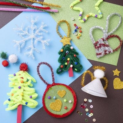Kerstdecoraties van pijpenragers