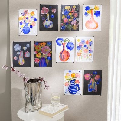 Kunstwerk met waterverf