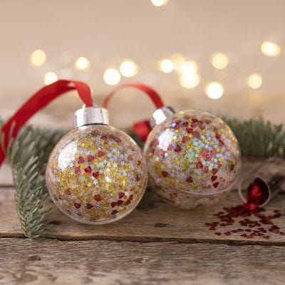 Kerstballen met pailletten