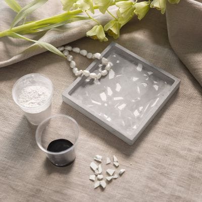Dienblad met terrazzo