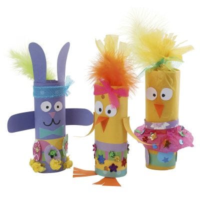 Kartonnen paasfiguren