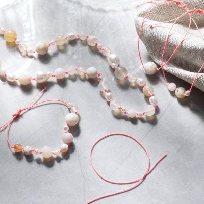 Armband en ketting met agaten