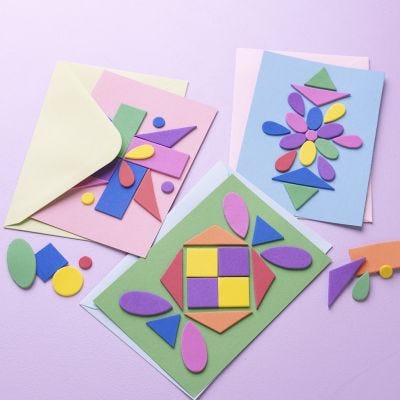 Kaarten met kleurrijk zen-design van EVA foam