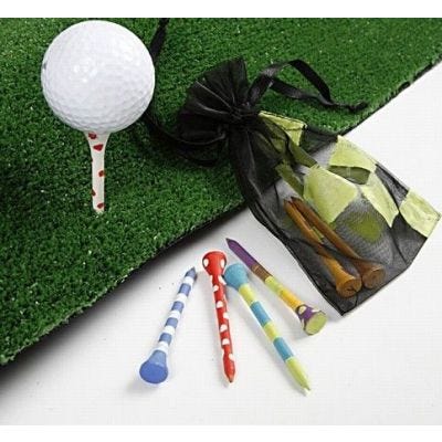 Golf Tees in vibrerende kleuren