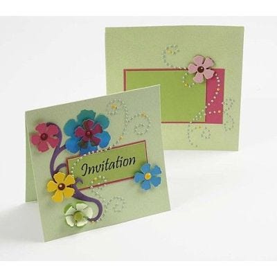 Uitnodiging met bloemen