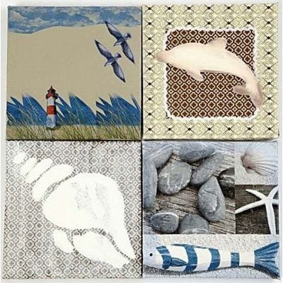 Collages op canvas