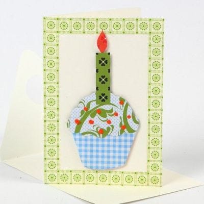Een kaart met een Cup Cake