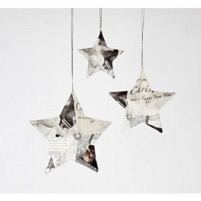 Sterren met Servetten Decoupage