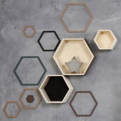 Muurdecoraties en showdozen met Chalky Vintage Look verf