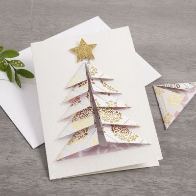 Kerstkaart met 3D kerstboom van Vivi Gade Design papier