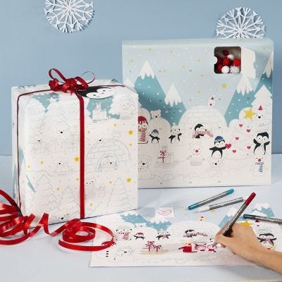 Adventkalender om zelf te kleuren