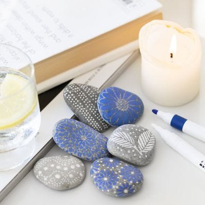 Decoratieve stenen met dessins