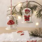 Kerstbel met Kerstman en paddenstoel in BioBeads