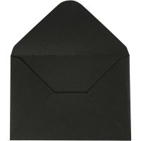 Envelop, afmeting envelop 11,5x16 cm, 110 gr, zwart, 10 stuk/ 1 doos