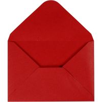 Envelop, afmeting envelop 11,5x16 cm, 110 gr, rood, 10 stuk/ 1 doos