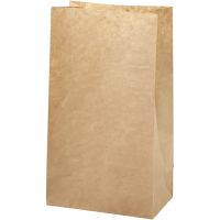 Papieren zakken, H: 27 cm, afm 9x15 cm, 50 gr, bruin, 100 stuk/ 1 doos