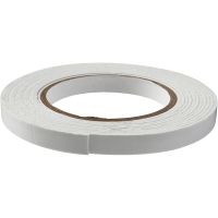 3D foam tape, B: 12 mm, dikte 2 mm, 5 m/ 1 rol