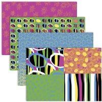 Decoupage papier, 25x35 cm, 17 gr, vrolijke kleuren, 4x2 vel/ 1 doos