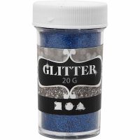 Glitter, blauw, 20 gr/ 1 Doosje