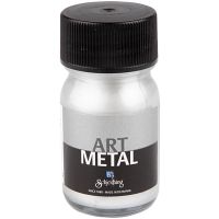 Hobbyverf metallic, zilver, 30 ml/ 1 fles