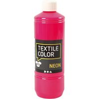 Textile Color, neon roze, 500 ml/ 1 fles