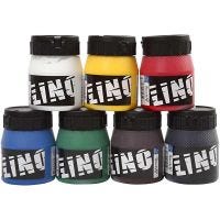 Linoleum Verf, diverse kleuren, 7x250 ml/ 1 doos