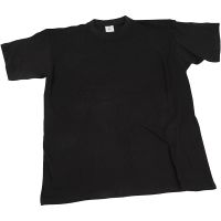 T-shirts, B: 32 cm, afm 3-4 jaar, ronde hals, zwart, 1 stuk